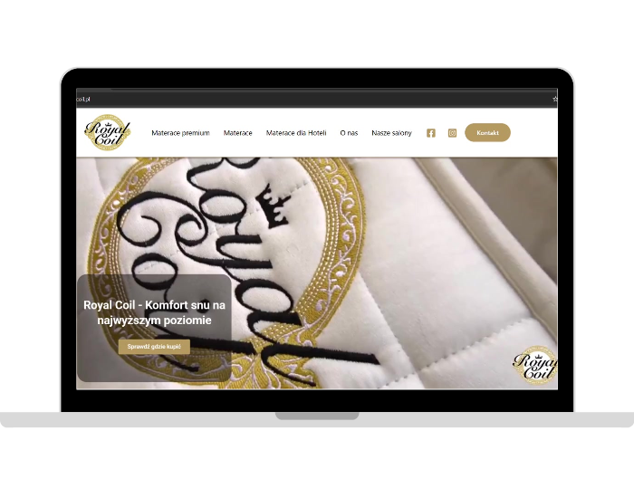 Portfolio e-com.lift: projekt strony e-commerce dla producenta materacy.